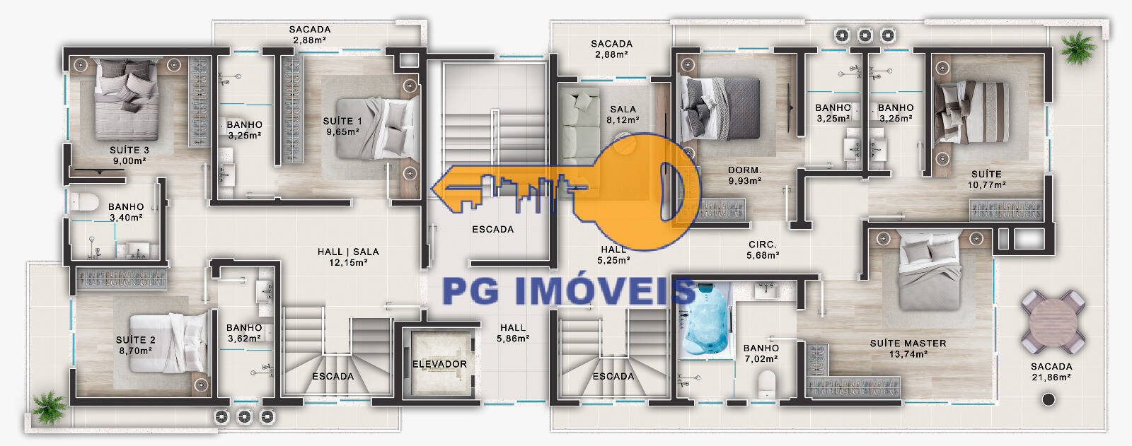 Apartamento à venda com 2 quartos, 74m² - Foto 19