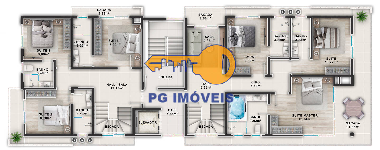 Apartamento à venda com 2 quartos, 74m² - Foto 25