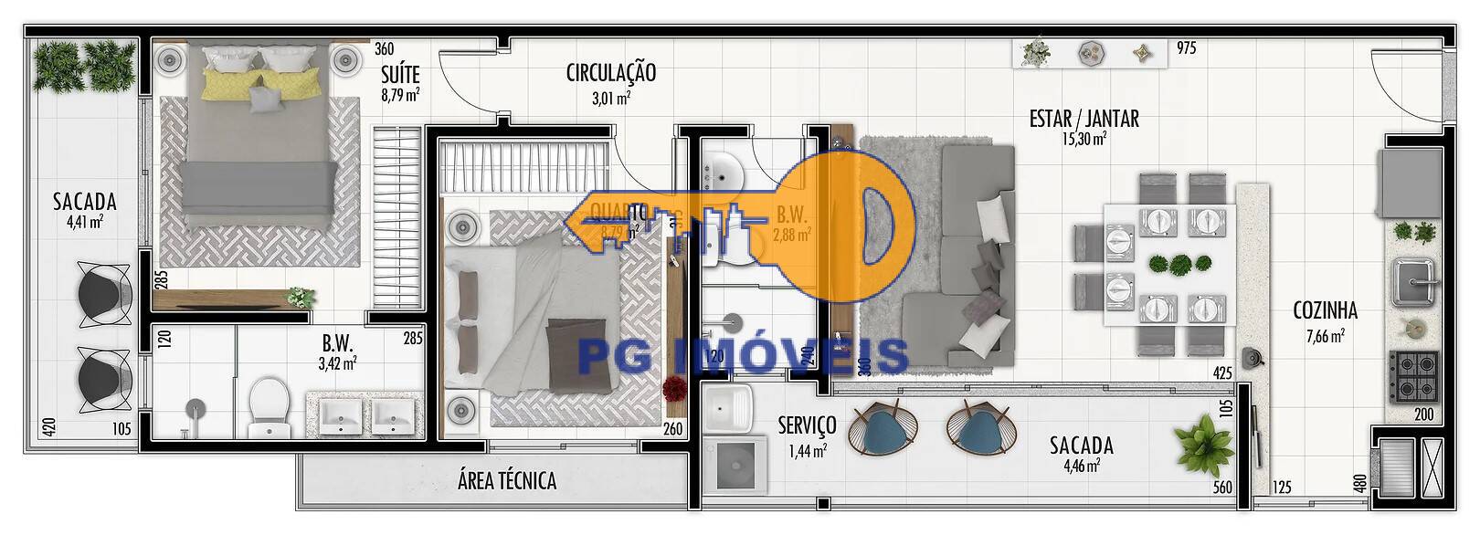 Apartamento à venda com 2 quartos, 74m² - Foto 43